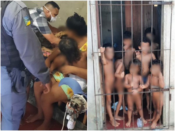 ▲▼巴西7名幼童被關在恐怖小屋之中，全身赤裸、骯髒，不僅出現飢餓與脫水現象，還有人染上流感。（圖／翻攝自巴西Conselho Tutelar）