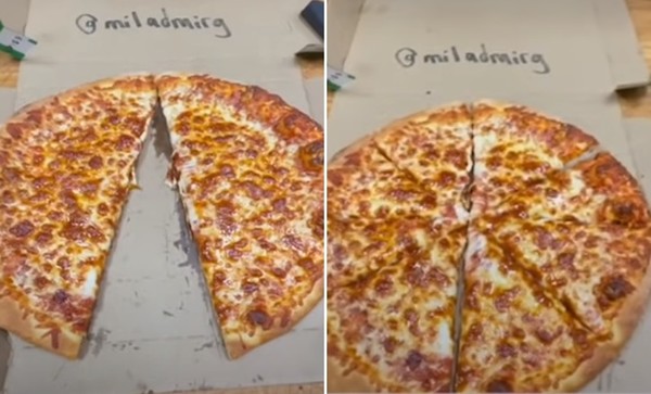 ▲▼ 國外一名男網友在披薩店上班，分享一段「偷拿客人披薩不被發現」的影片 。（圖／翻攝自YouTube）