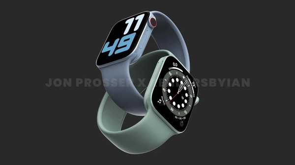 ▲彭博洩露Apple Watch Series 7新設計。（圖／取自9to5mac）