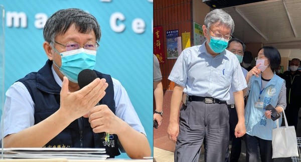 台北市長柯文哲15日視察疫苗接種（圖／柯文哲臉書）