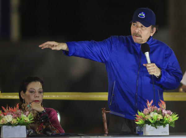 ▲尼加拉瓜總統奧蒂嘉（圖右）。（圖／達志影像／美聯社）