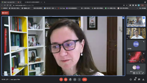 圖1：德克薩斯農工大學法學院Prof. Irene Calboli的專題演講。（圖／世新大學提供）