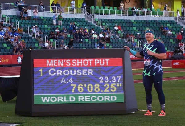 ▲▼美國鉛球名將克勞什（Ryan Crouser），打破世界紀錄             。（圖／路透）