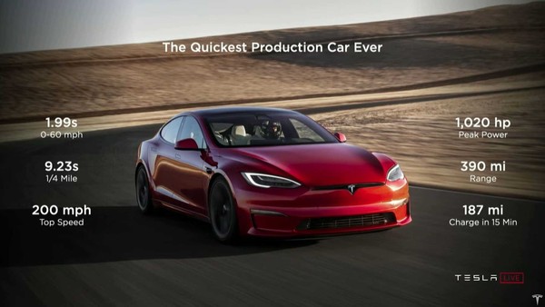 ▲特斯拉Model S Plaid 需到9月才能解放極速。（圖／翻攝自Tesla）