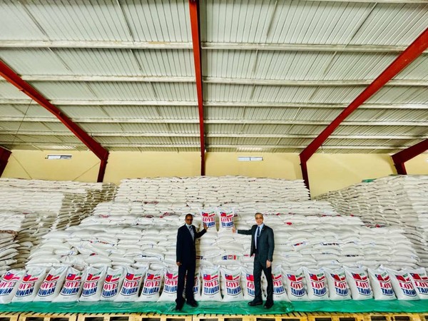 ▲台灣駐索馬利蘭代表處20日贈送560噸白米給索馬利蘭政府。（圖／取自twitter@@SomalilandinTW）