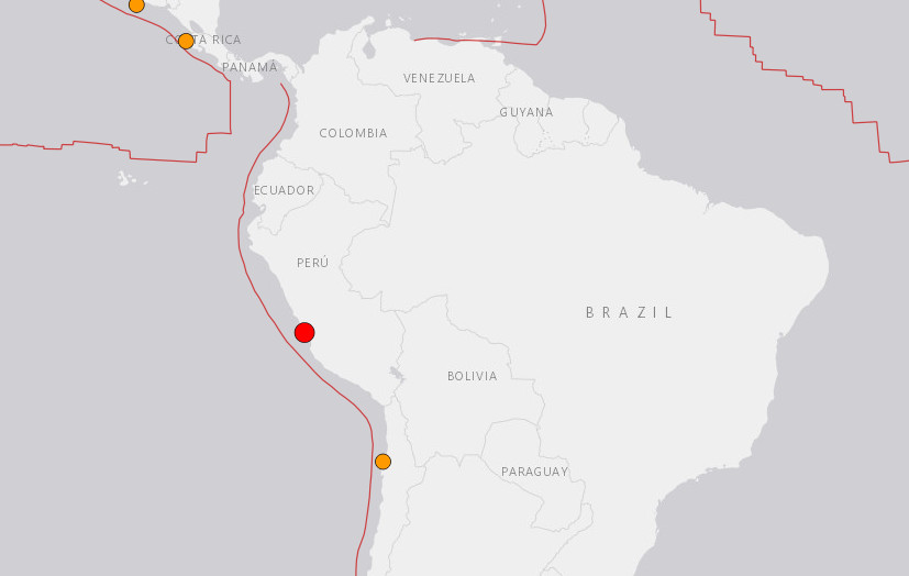 ▲▼ 秘魯發生規模5.8地震。（圖／翻攝自USGS）