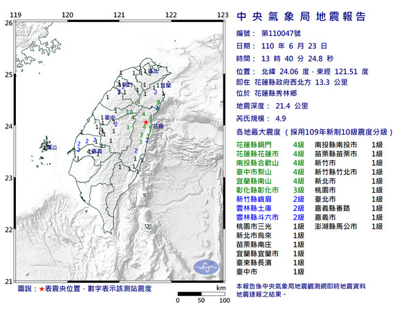 ▲▼地震。（圖／氣象局）