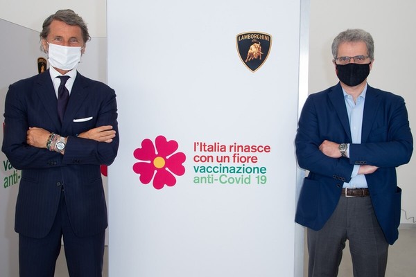 藍寶堅尼除了做口罩還自己蓋疫苗接種站！義大利精品防疫讓人好羨慕（圖／翻攝自藍寶堅尼）