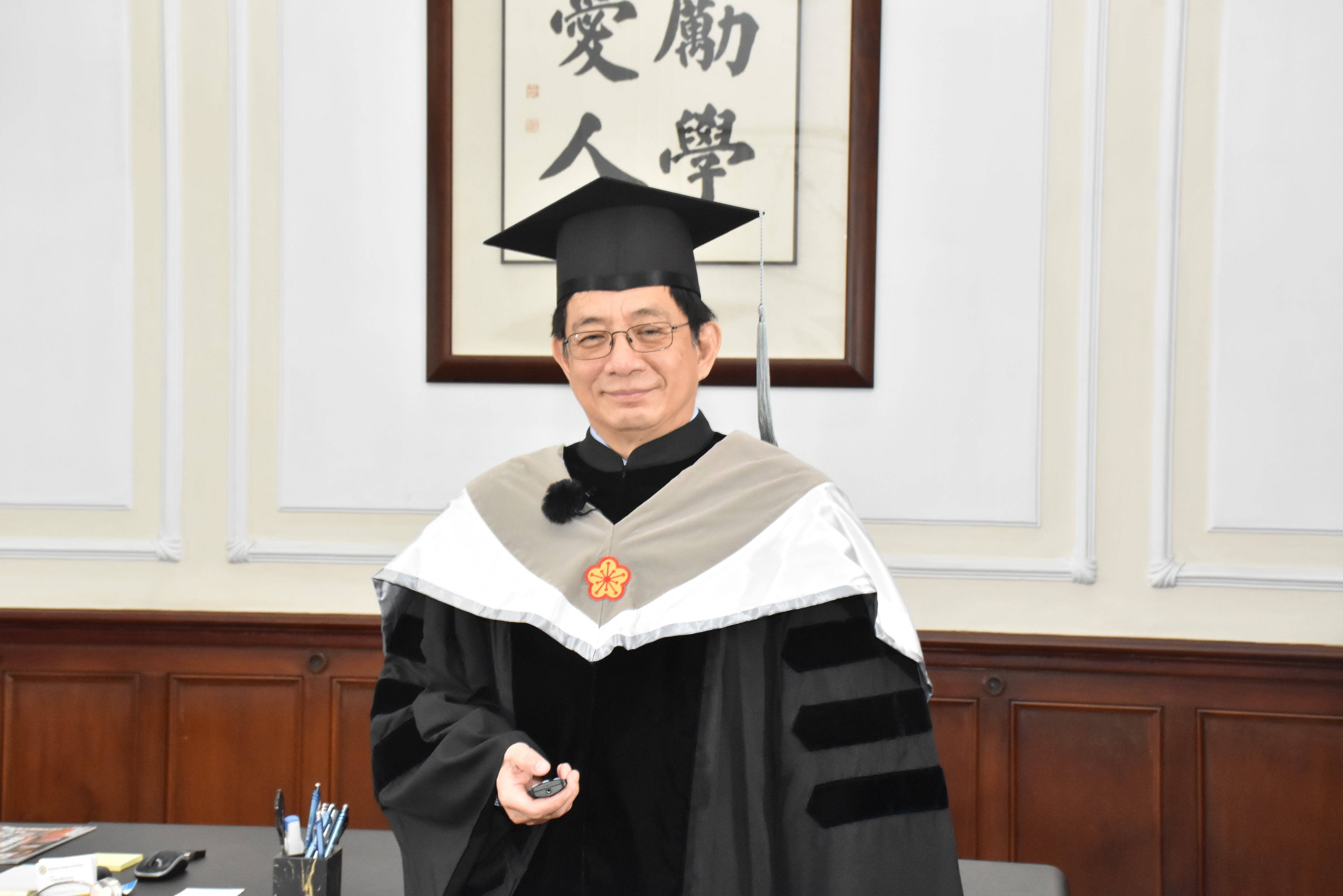 ▲▼   台大舉辦線上畢業典禮,校長管中閔  。（圖／台灣大學提供）