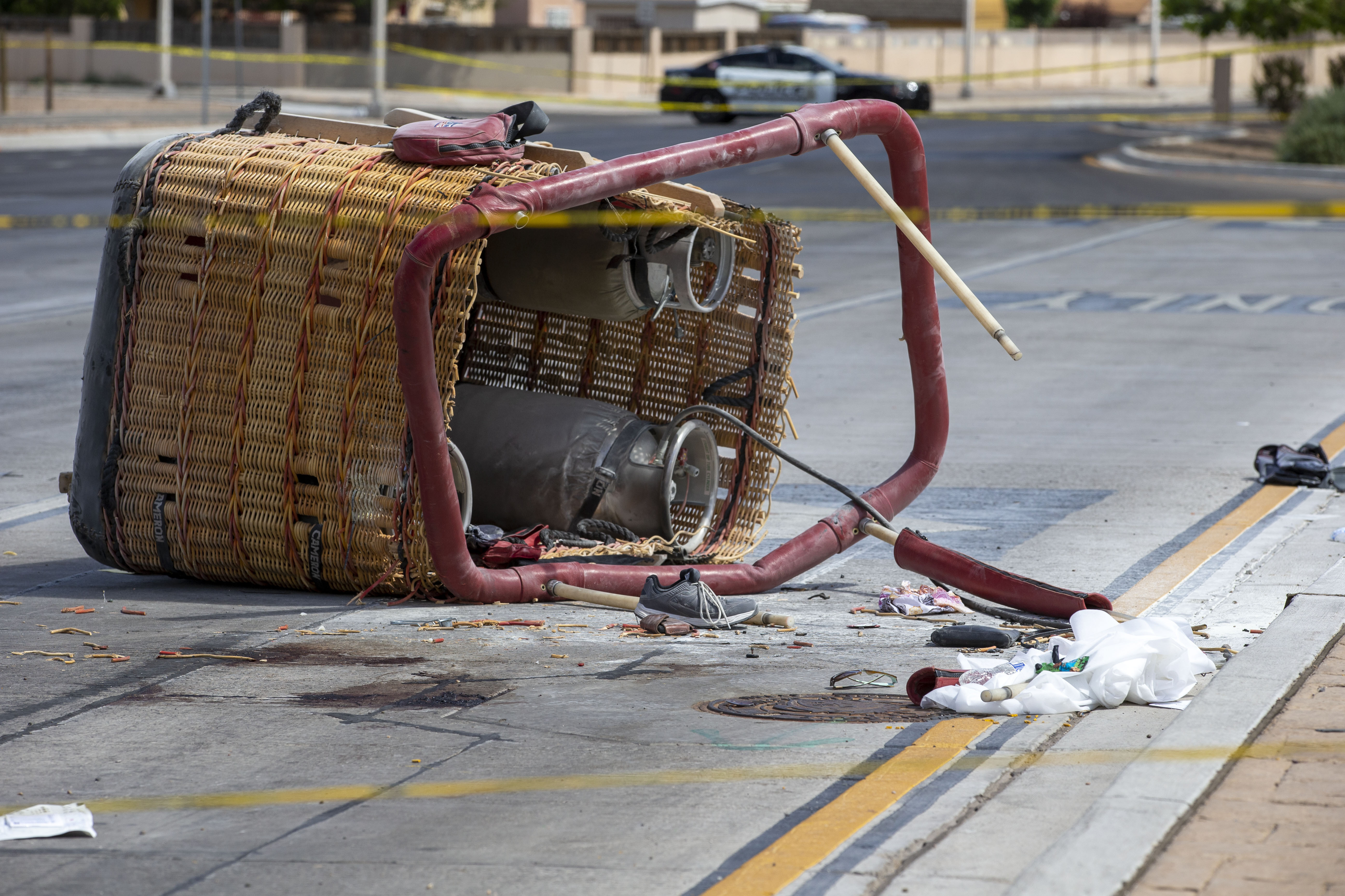▲▼美熱氣球新墨西哥州撞電線墜毀釀5死。（圖／達志影像／美聯社）