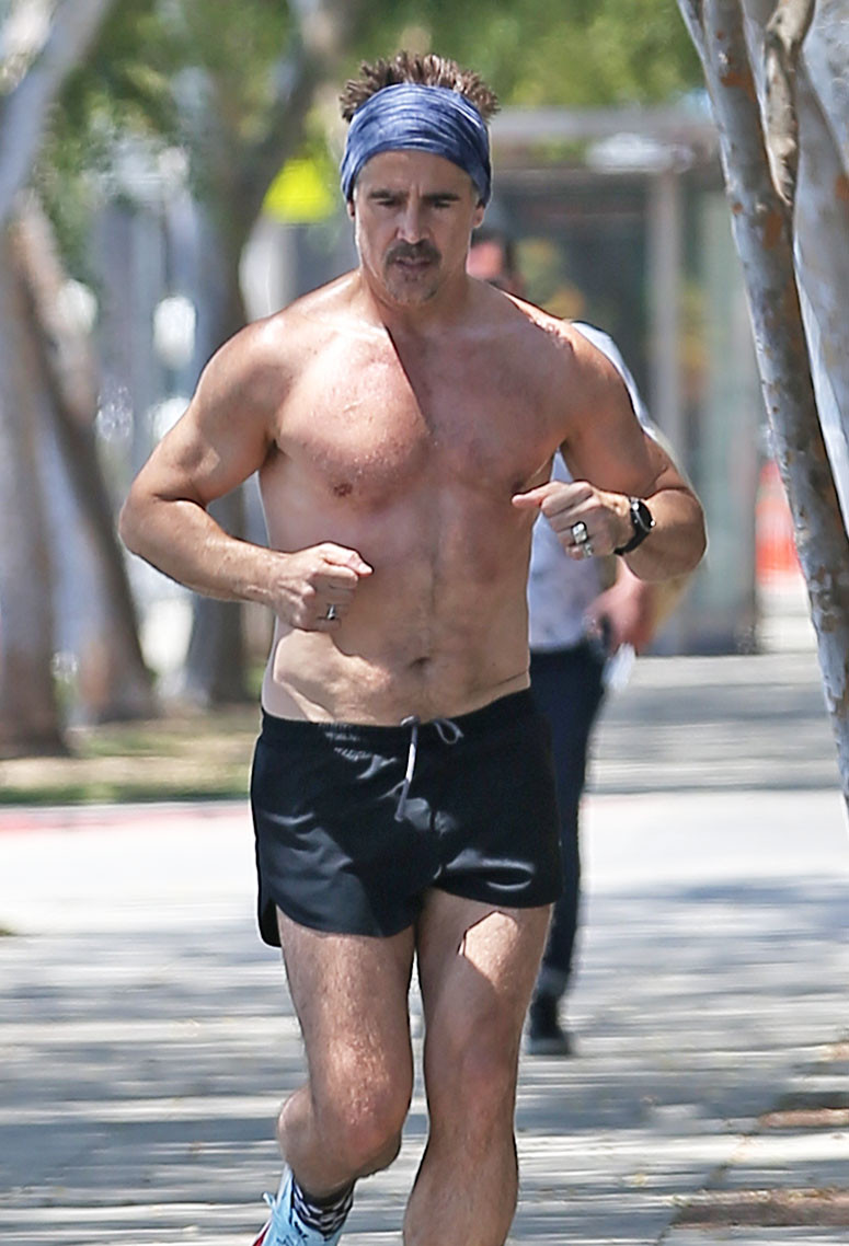 ▲柯林法洛近日被拍到在洛杉磯街頭慢跑。（圖／達志影像）