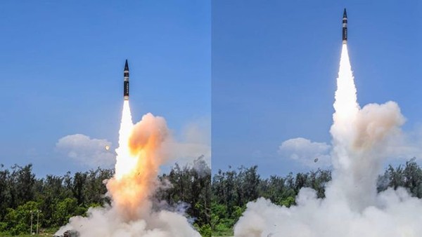 ▲印軍成功試射烈火-P新型核導彈。（圖／翻攝環球軍事）