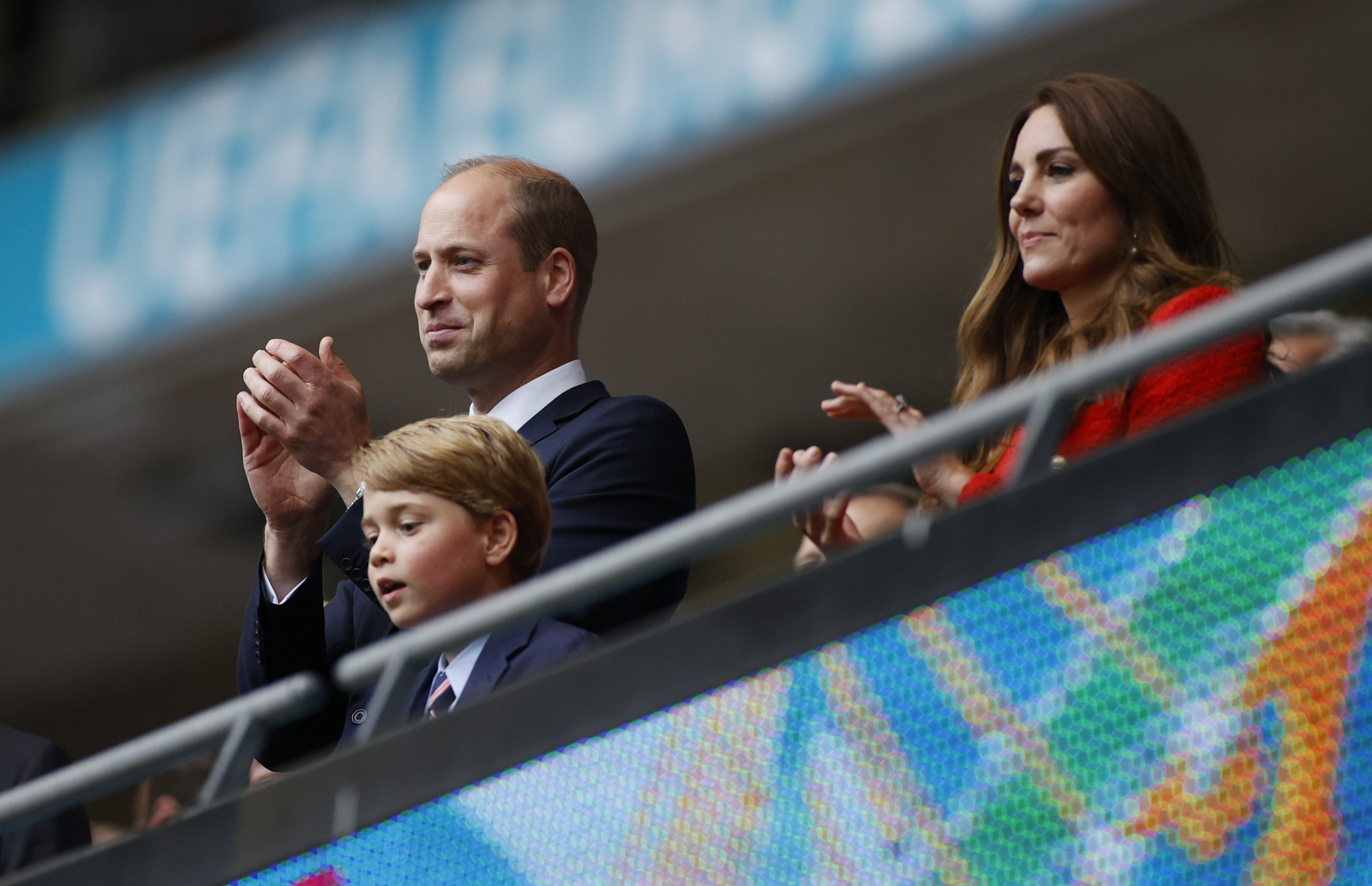 ▲▼英國威廉王子（Prince William）、凱特王妃（Kate）與長子喬治王子（Prince George）。（圖／路透）