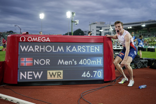 ▲挪威選手沃爾霍姆（Karsten Warholm）破塵封29年男子400公尺跨欄世界紀錄。（圖／達志影像／美聯社）
