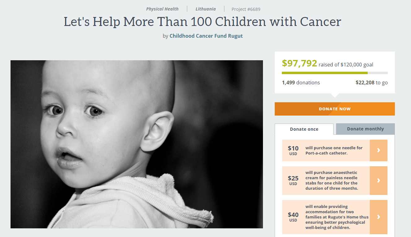 ▲▼ 台捐款湧入立陶宛社福機構「兒童癌症基金」（Childhood Cancer Fund 