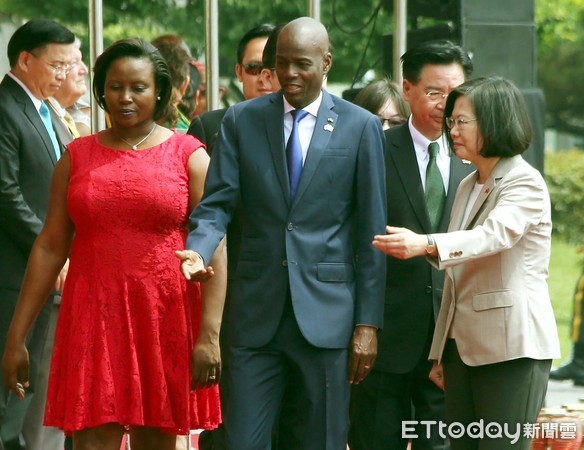 ▲海地總統摩依士與第一夫人曾於2018年訪台。（資料照／記者屠惠剛攝）