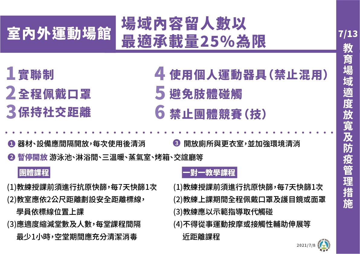 ▲▼0708教育部適度放寬措施。（圖／指揮中心提供）