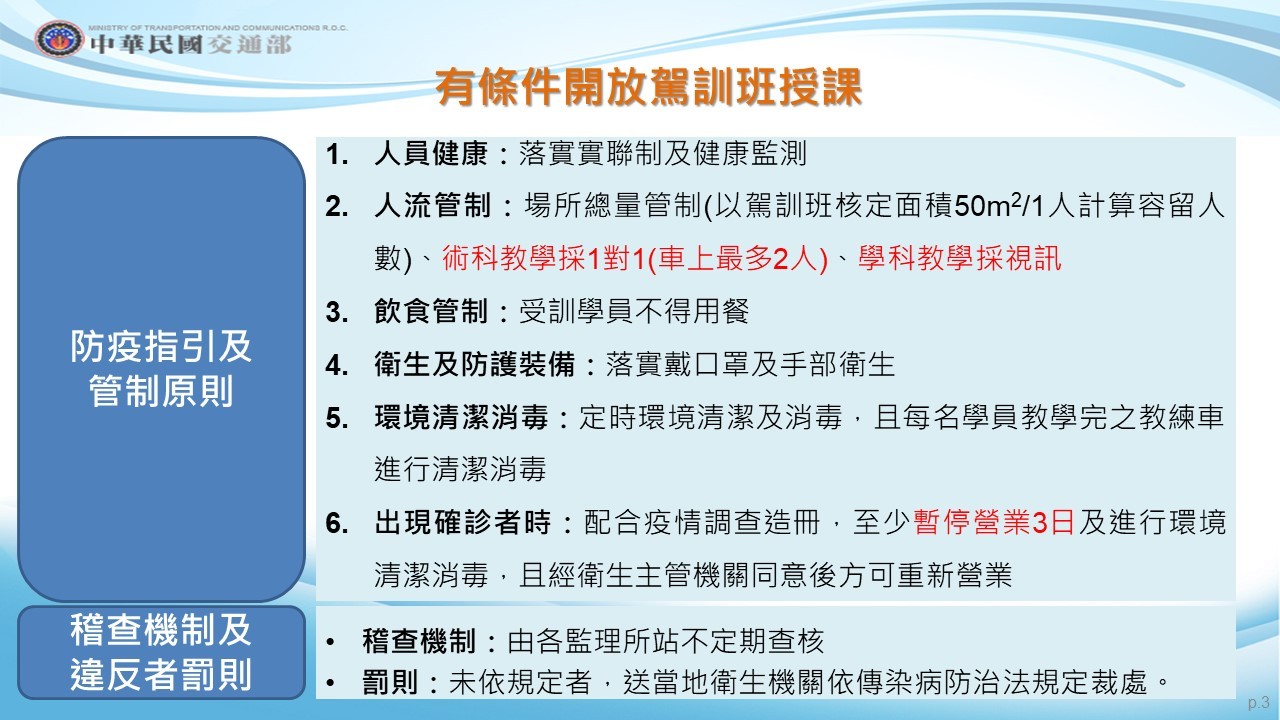 ▲▼駕訓班放寬授課。（圖／指揮中心提供）