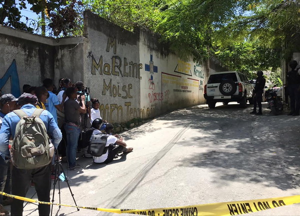 ▲▼海地總統遇刺後，其住宅外圍已被封鎖。（圖／路透）