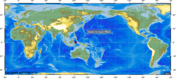 ▲▼印尼蘇拉威西發生規模6.2地震。（圖／翻攝自European-Mediterranean Seismological Centre）