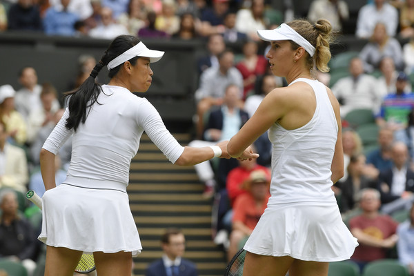 ▲▼ 2021溫網女雙冠軍謝淑薇與比利時梅滕斯（Elise Mertens） 。（圖／路透） 