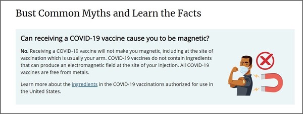 ▲▼打疫苗會產生磁力，美國CDC否認。（圖／美國疾病管制與預防中心）