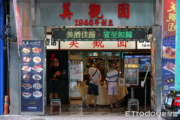 ▲▼微解封首日西門町依然一片蕭瑟，即便到了中午用餐時間，多數店家依然鐵門深鎖閉門不營業。美觀園老天祿等知名老店也是門口羅雀，電影院也僅有一家開門接客，其餘都選擇在明天才開始營業。（圖／記者湯興漢攝）