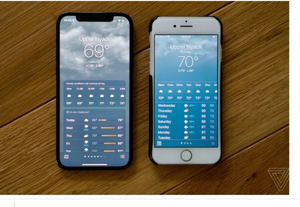 ▲蘋果內建iOS天氣App在某些版本中不會顯示69度。（圖／取自The Verge）