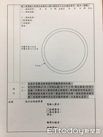 ▲案件測試觀察紀錄表           。（圖／記者吳奕靖翻攝）