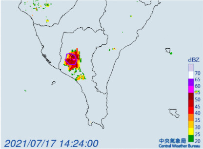 ▲▼屏東大雷雨即時訊息。（圖／中央氣象局）