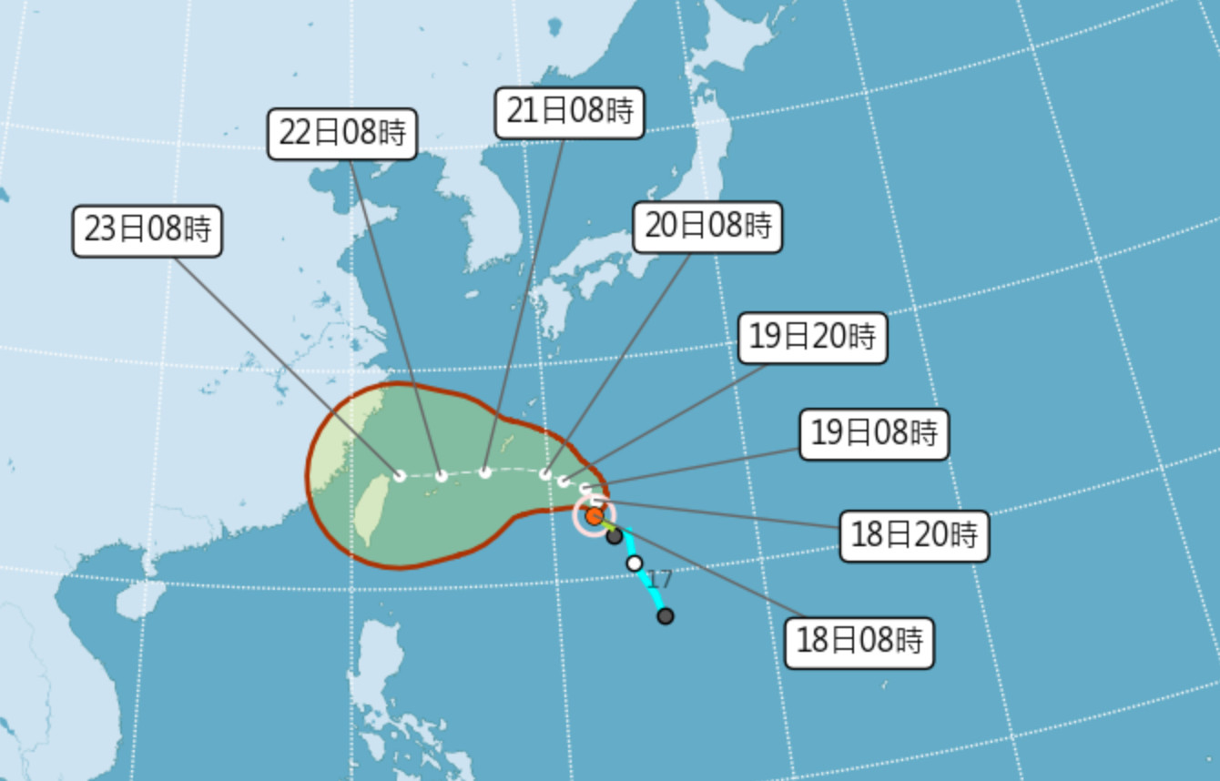 ▲▼颱風生成，預計周五離台灣最接近。（圖／氣象局）