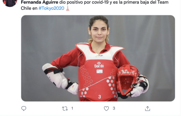 ▲▼ 智利跆拳道女子57公斤級選手阿吉雷（Fernada Aguirre）            。（圖／翻攝自@fvenegasf twitter）