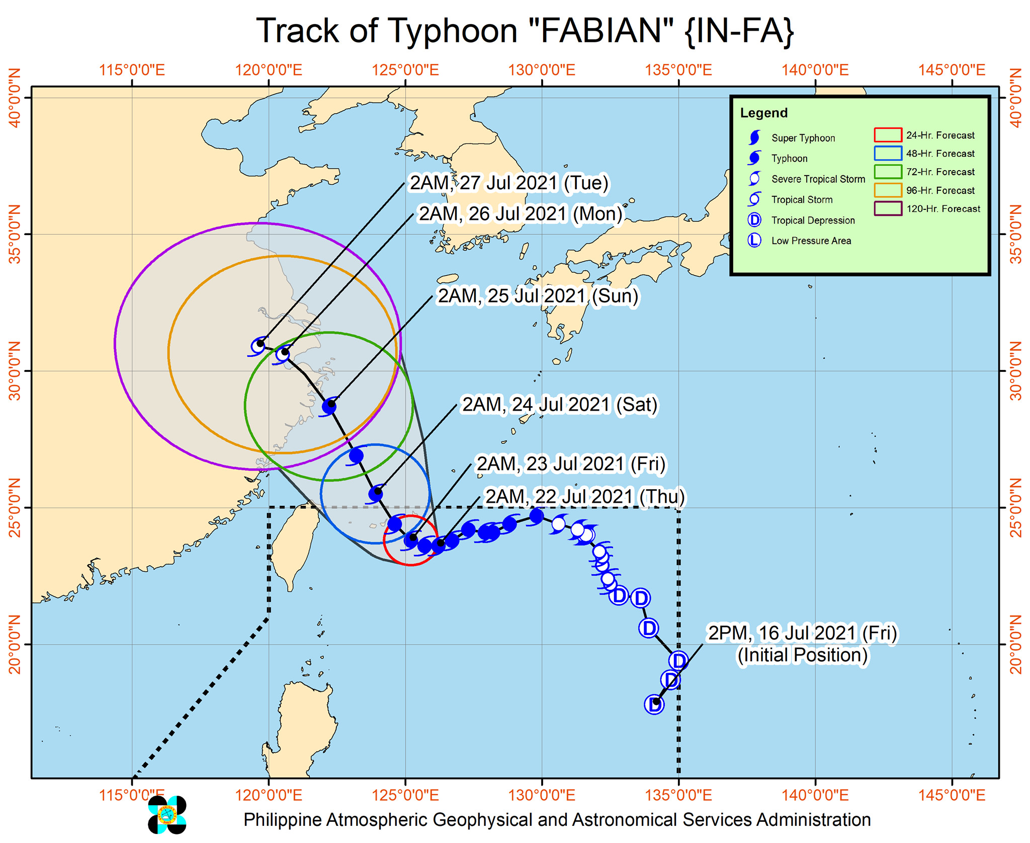 ▲▼烟花颱風預測路徑圖。（圖／翻攝自日本氣象廳、CNN官網、菲律賓PAGASA）