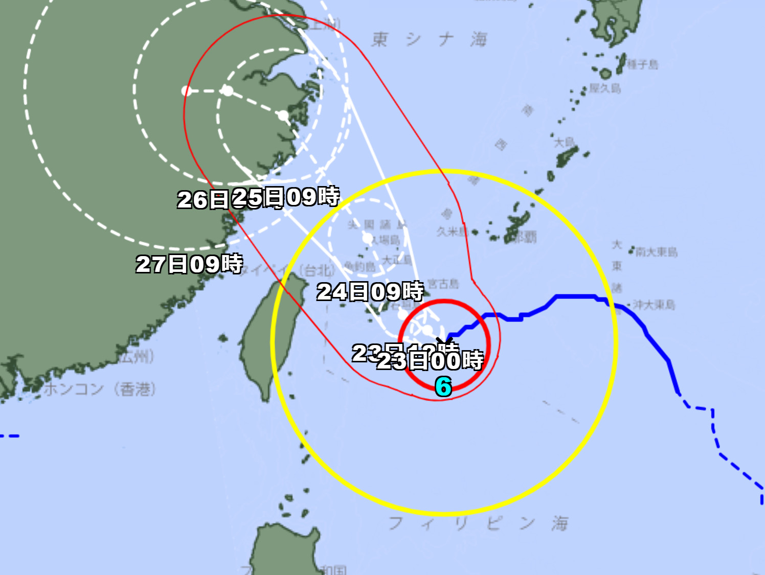 ▲▼ 烟花颱風。（圖／日本氣象廳）