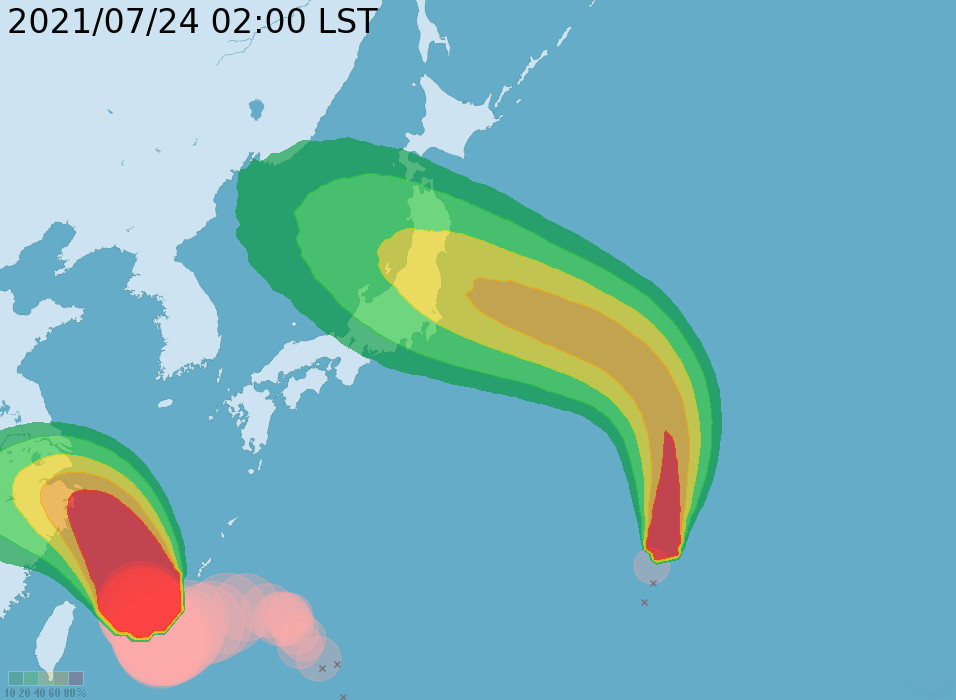 ▲▼颱風尼伯特往日本方向前進。（圖／中央氣象局）