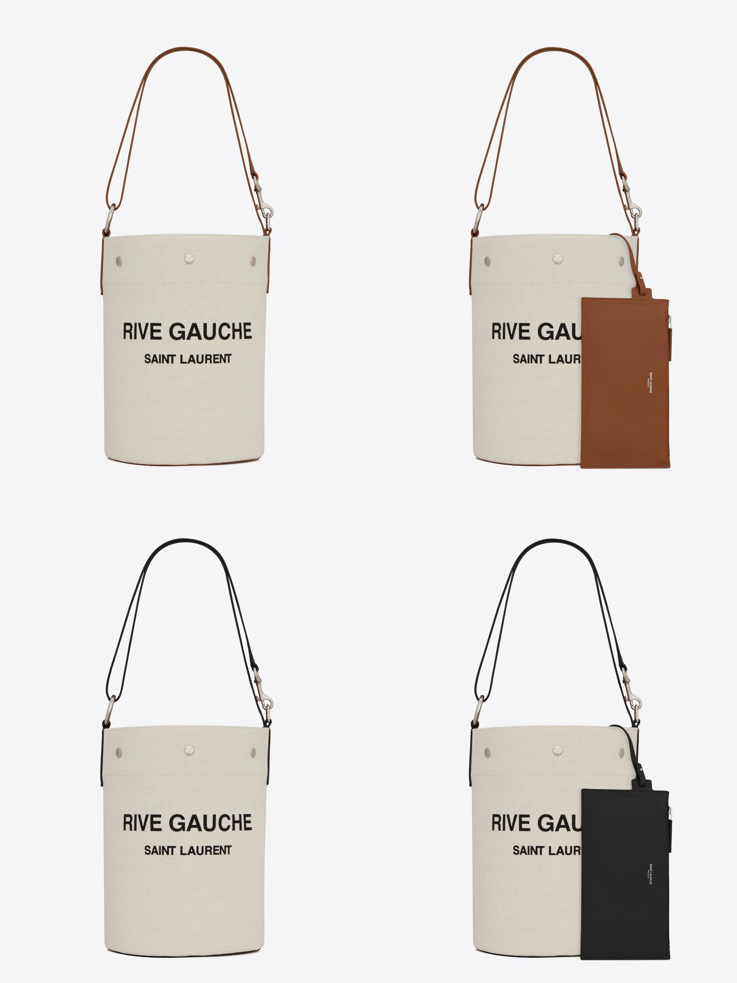 ▲SAINT LAURENT全新推出「RIVE GAUCHE」帆布水桶包。（圖／品牌提供）