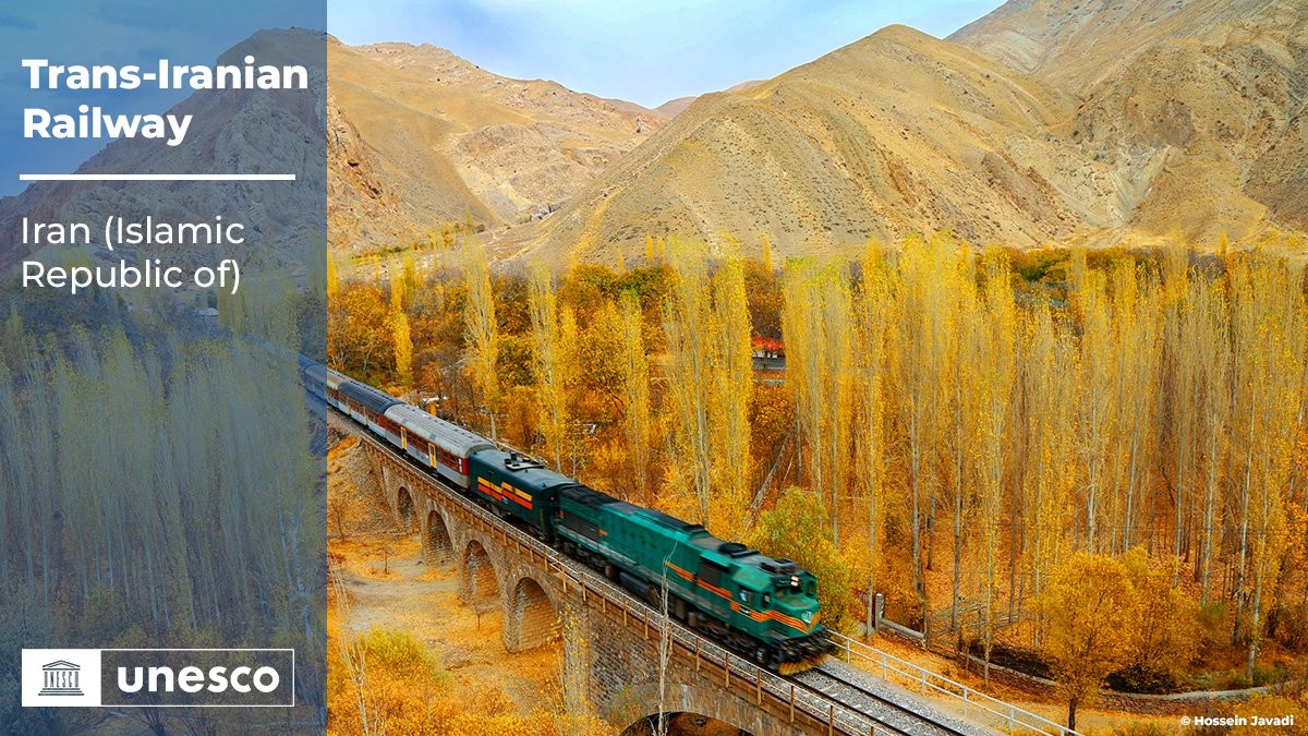 ▲▼ 伊朗縱貫鐵路（Trans-Iranian Railway）。（圖／翻攝自Twitter／@UNESCO）