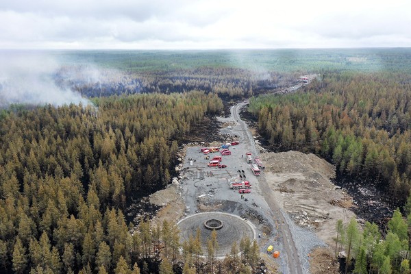 ▲▼芬蘭罕見爆發森林大火。（圖／路透）