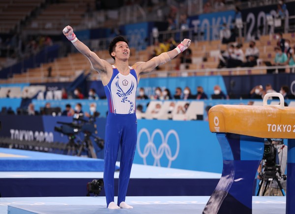 ▲李智凱在東京奧運體操鞍馬奪銀牌。（圖／體育署提供）