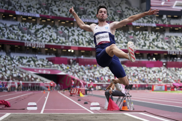 ▲東京奧運男子跳遠比較次佳成績希臘選手騰托格魯奪金            。（圖／達志影像／美聯社）