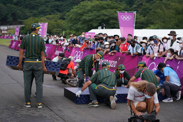 ▲▼ 東京奧運頒獎台搭設。（圖／達志影像）