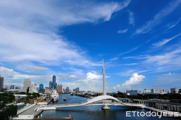 ▲灣首座水平旋轉橋「大港橋」。（圖／高雄港務分公司提供）