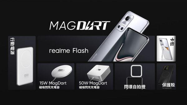 ▲realme磁吸技術發表會，亮相7款MagDart產品。（圖／realme提供）