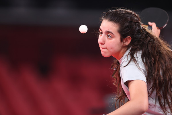 ▲▼敘利亞的12歲女子桌球選手薩莎（Hend Zaza）是本屆東奧最年輕的參賽者。（圖／路透）