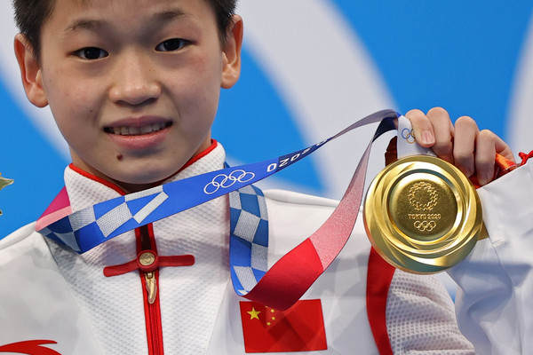 ▲▼ 中國14歲天才少女全紅嬋拿下跳水金牌。（圖／路透）