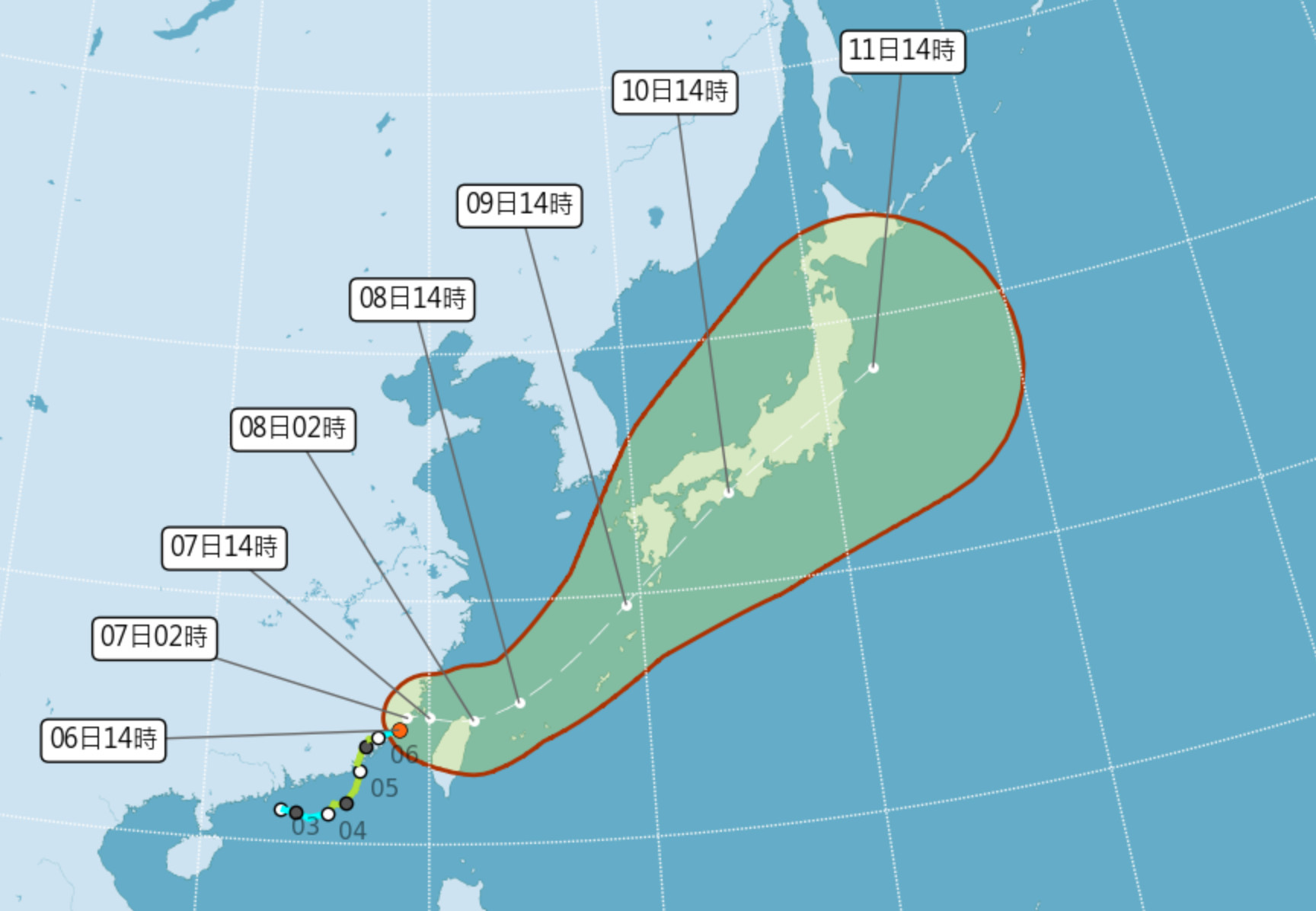 ▲▼盧碧環流與西南氣流造成降雨不斷。（圖／氣象局）