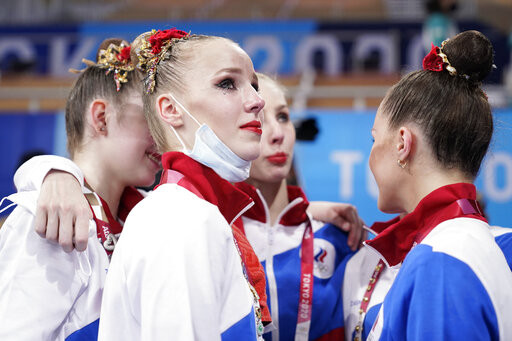 ▲▼東奧韻律體操，俄羅斯團體也沒能摘金痛哭。（圖／達志影像／美聯社） 