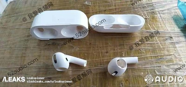 ▲AirPods 3先前流出的外觀設計圖。（圖／取自9to5mac）