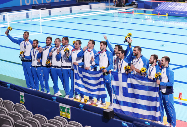 ▲▼ 希臘男子水球隊在東京奧運摘下銀牌。（圖／路透）