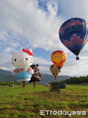 ▲熱氣球嘉年華台東人限定繫留體驗，終於迎來曙光，首場於池上牧野度假村緩緩升空。（圖／台東縣政府提供，下同）